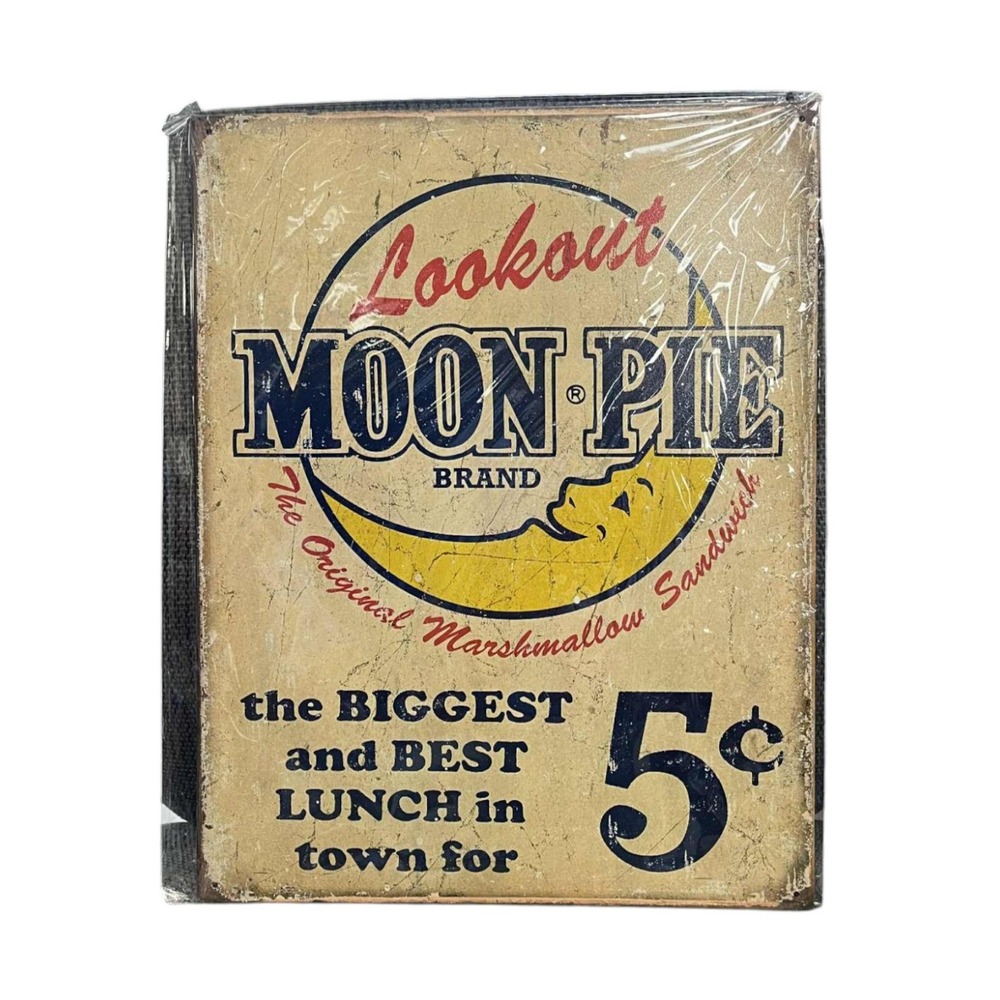 Lookout Moon Pie Marshmallow Sandwich Metal Sign Tin Garage Rustic 8" x 12" - DT